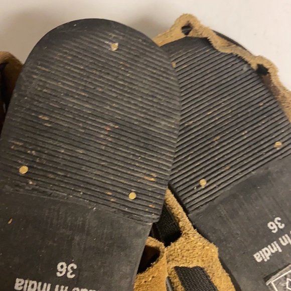 Free People Suede Elasticized Open Toed Sandal Shoes Size 36 - Picture 13 of 15